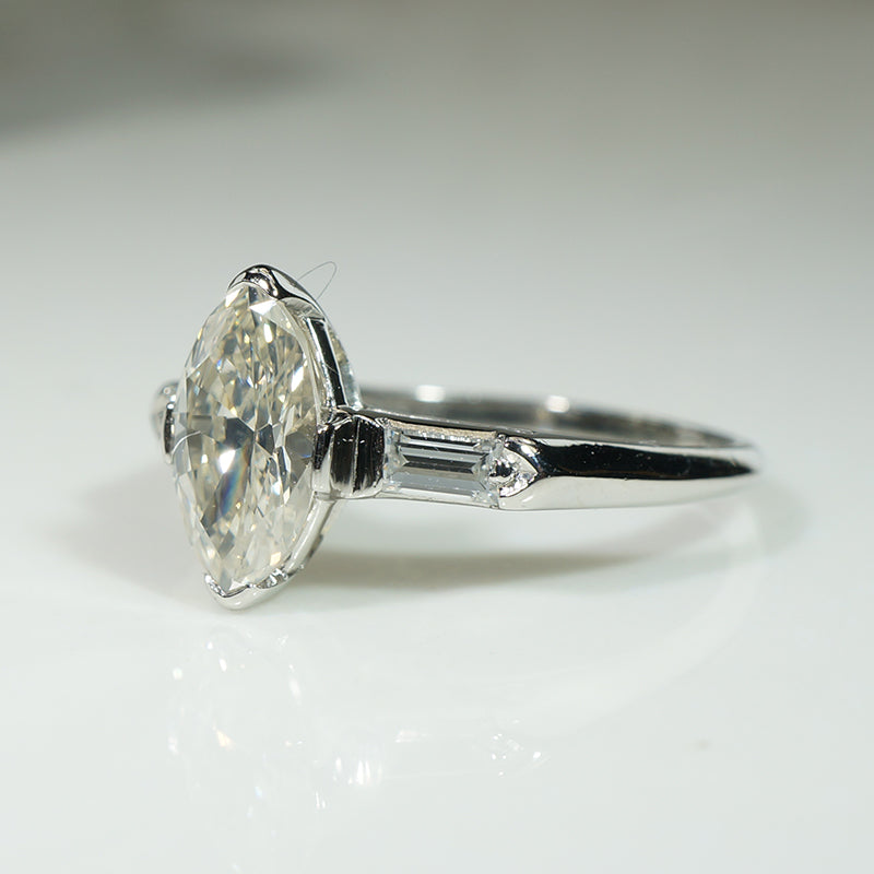 Delightful Marquise Diamond Engagement Ring