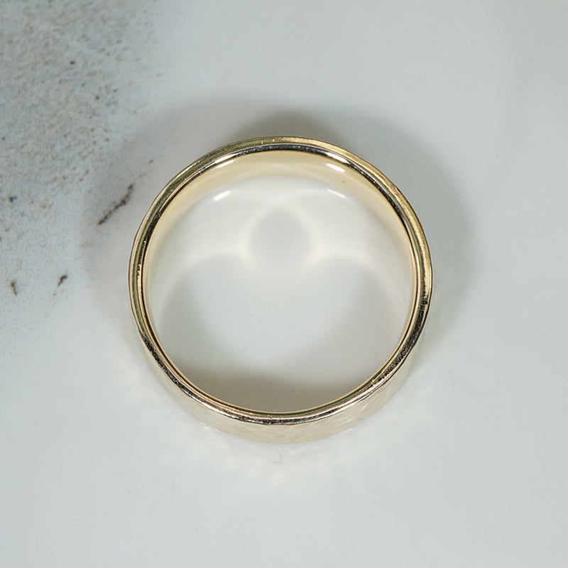 Hand Hammered Recycled Yellow Gold Band