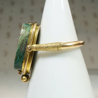 Superlative Gold and Faience Egyptian Amulet Ring