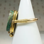 Superlative Gold and Faience Egyptian Amulet Ring