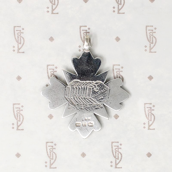 English Sterling Killarney Accordion Fob Medal