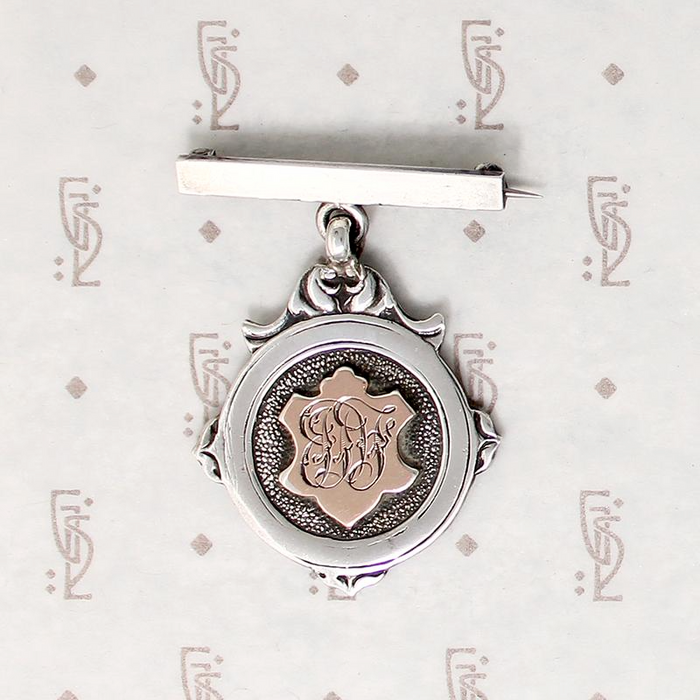 St. Neots Dancing Medal Fob on Bar Pin