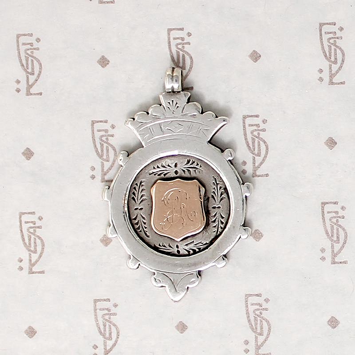 Edwardian Crown & Shield English Sterling Medal