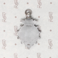 Crowned English Sterling Silver Medal Fob