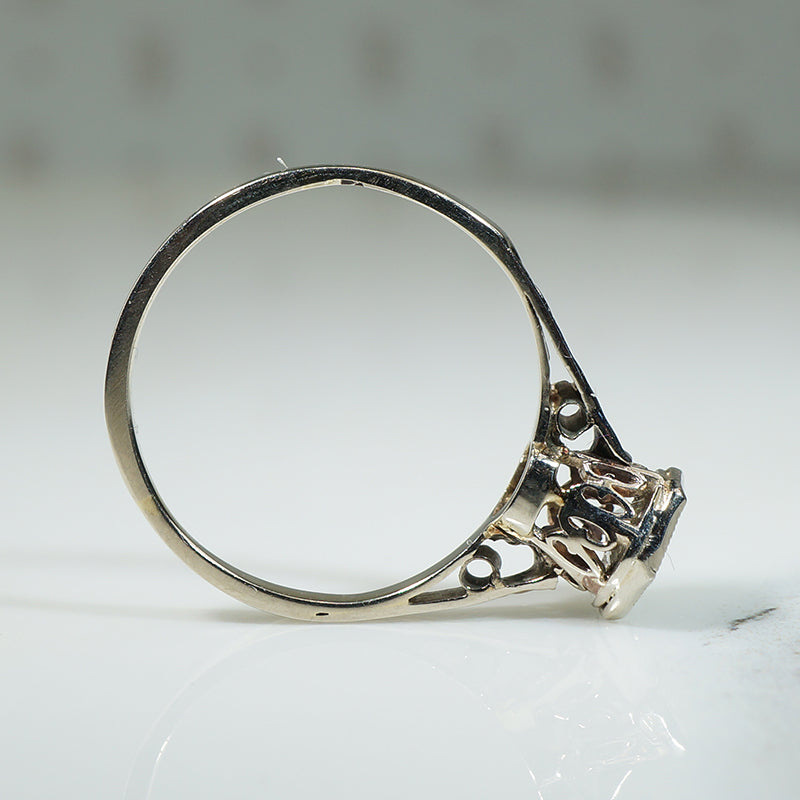 Deco Filigree OMC Diamond Ring