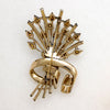Retro Green Rhinestone & Sterling Corsage Brooch by Coro