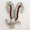 Proud Peacock Costume Brooch by Coro