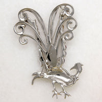 Proud Peacock Costume Brooch by Coro