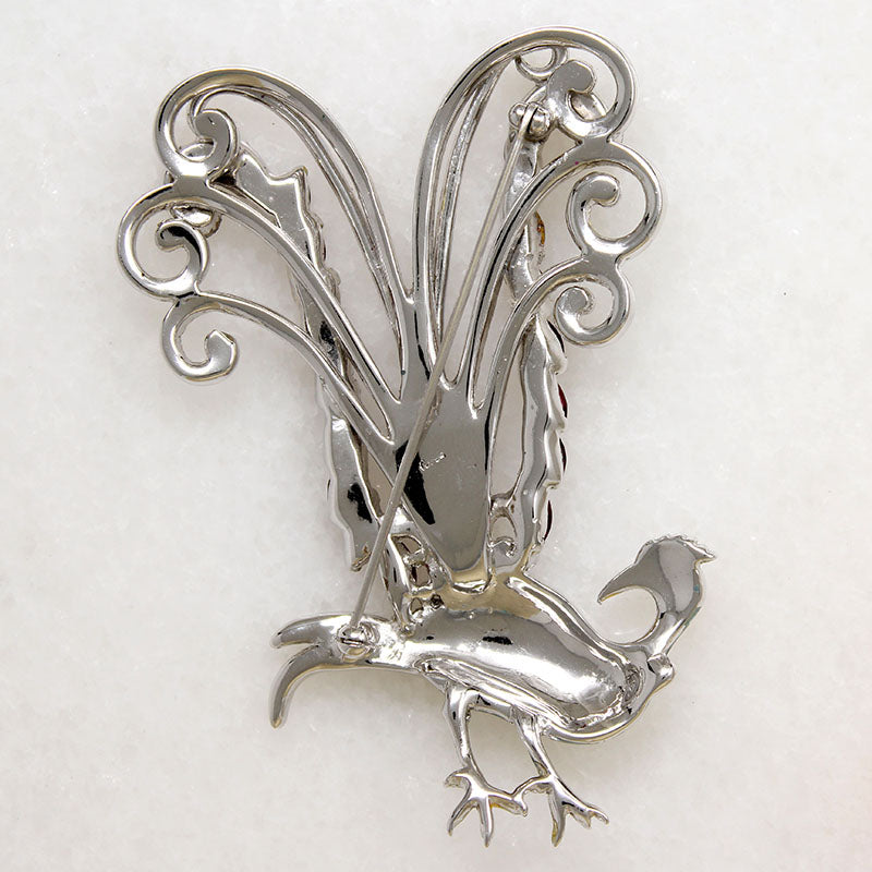 Proud Peacock Costume Brooch by Coro
