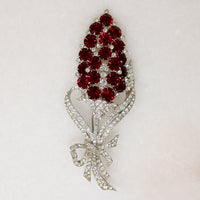 Arresting Blood-Red Hyacinth Brooch by Coro Craft