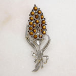 Arresting Blood-Red Hyacinth Brooch by Coro Craft