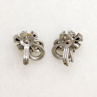 Pennino Blue & White Rhinestone Blossom Earrings