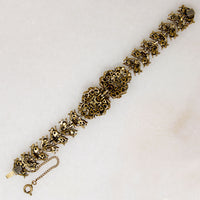 Colorful Rhinestone Cluster Bracelet from Hollycraft