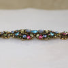Colorful Rhinestone Cluster Bracelet from Hollycraft