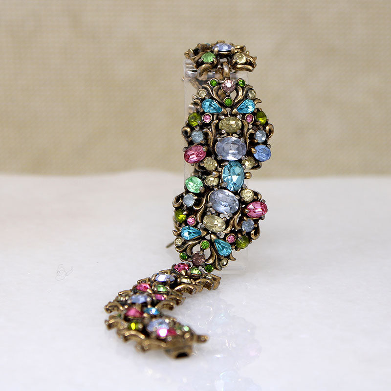 Elaborate Rhinestone Bluster Bracelet from Hollycraft