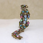 Elaborate Rhinestone Bluster Bracelet from Hollycraft