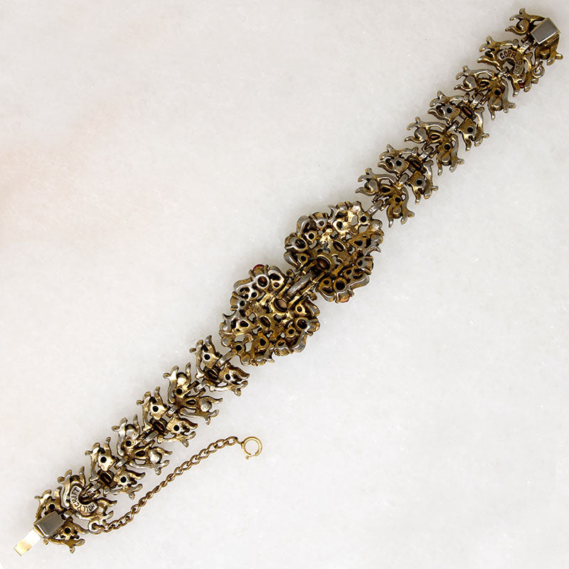 Elaborate Rhinestone Bluster Bracelet from Hollycraft