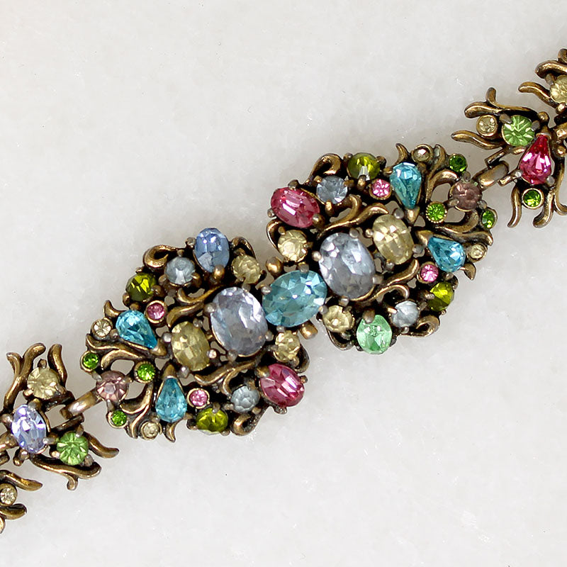 Elaborate Rhinestone Bluster Bracelet from Hollycraft