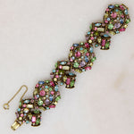 Opulent Hollycraft Bracelet with Rhinestone Spirals