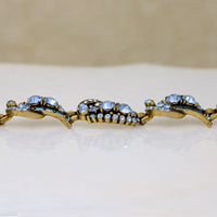Baby Blue Rhinestone Hollycraft Bracelet