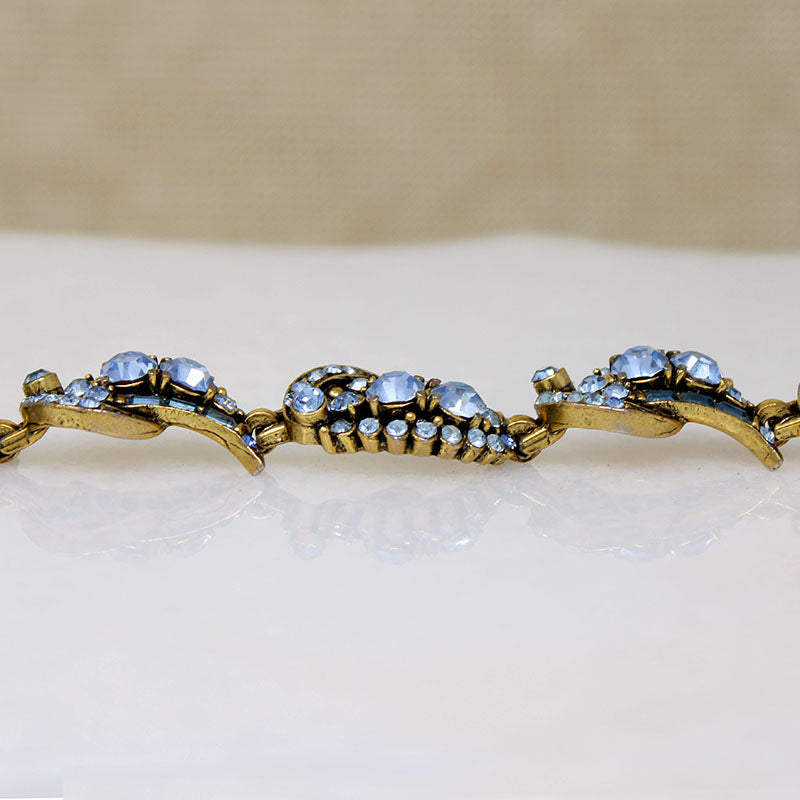 Baby Blue Rhinestone Hollycraft Bracelet