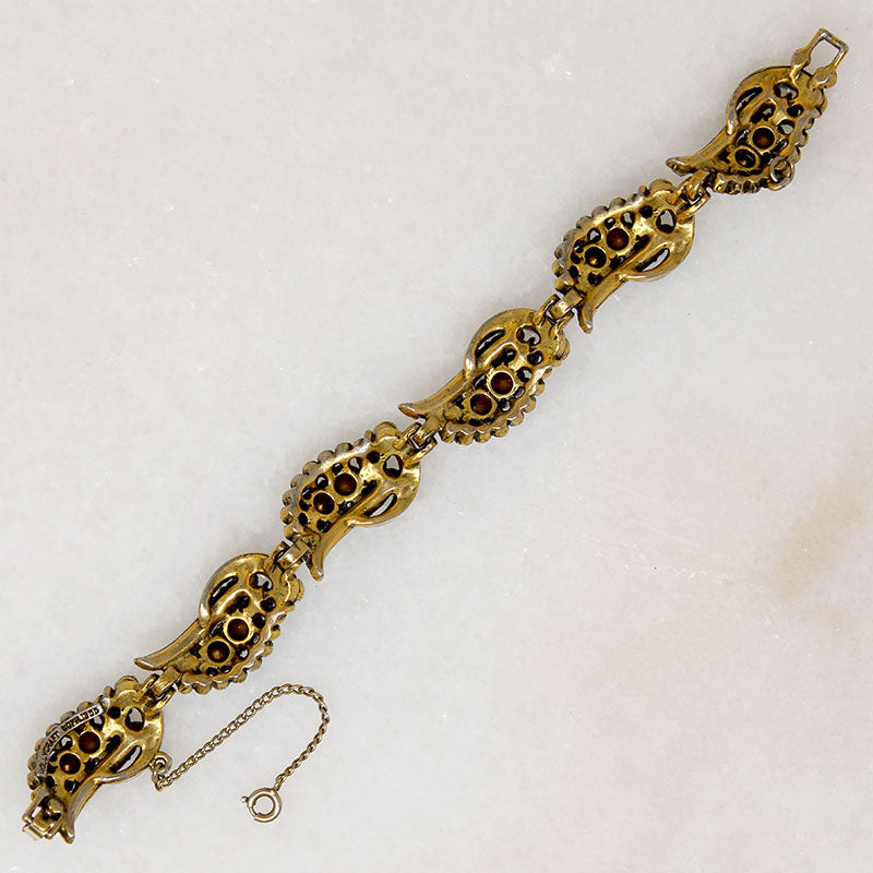 Baby Blue Rhinestone Hollycraft Bracelet