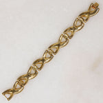 "X" Link Bracelet with Red & White Baguettes by Trifari
