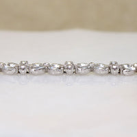 Icy Rhinestone Flowers Pennino Bros. Bracelet