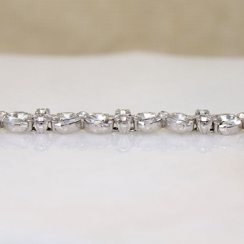 Icy Rhinestone Flowers Pennino Bros. Bracelet