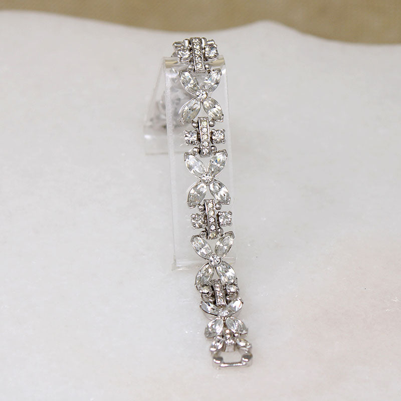 Icy Rhinestone Flowers Pennino Bros. Bracelet