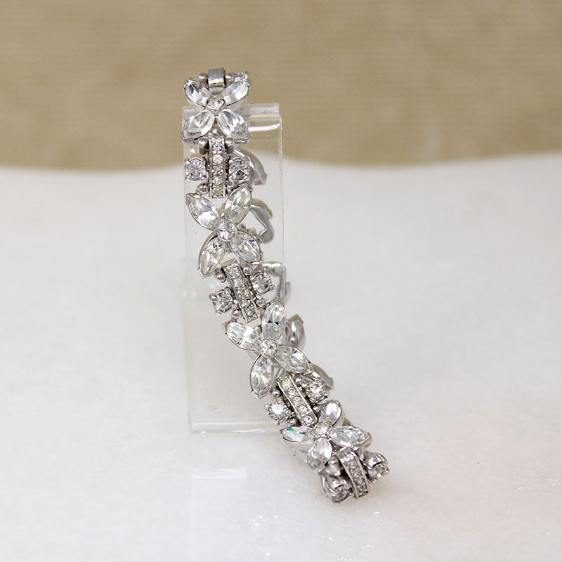 Icy Rhinestone Flowers Pennino Bros. Bracelet