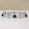Glamorous Faux Emerald Costume Bracelet by Trifari