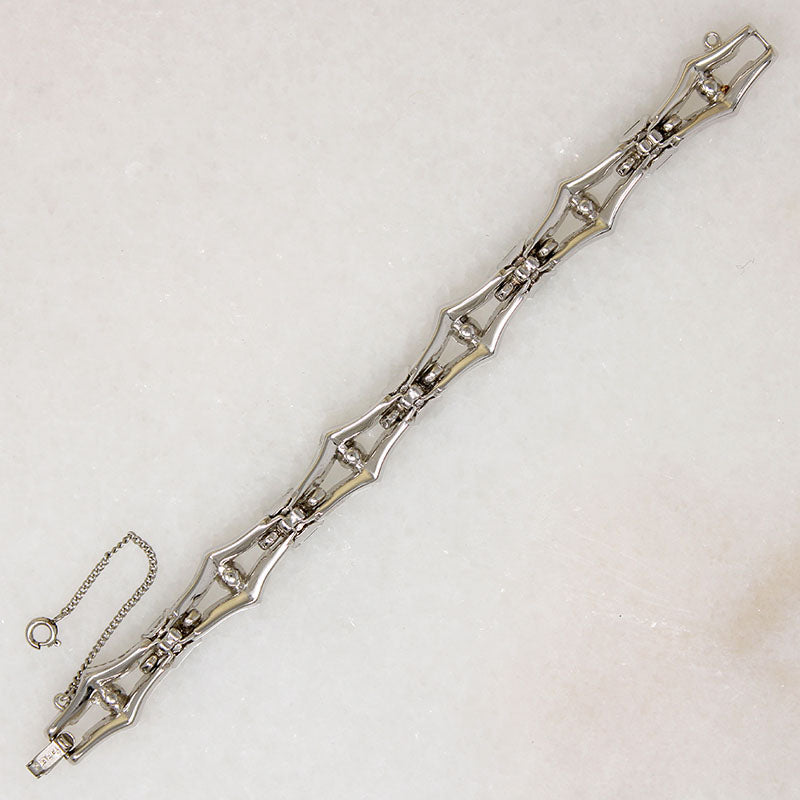 Glamorous Faux Emerald Costume Bracelet by Trifari