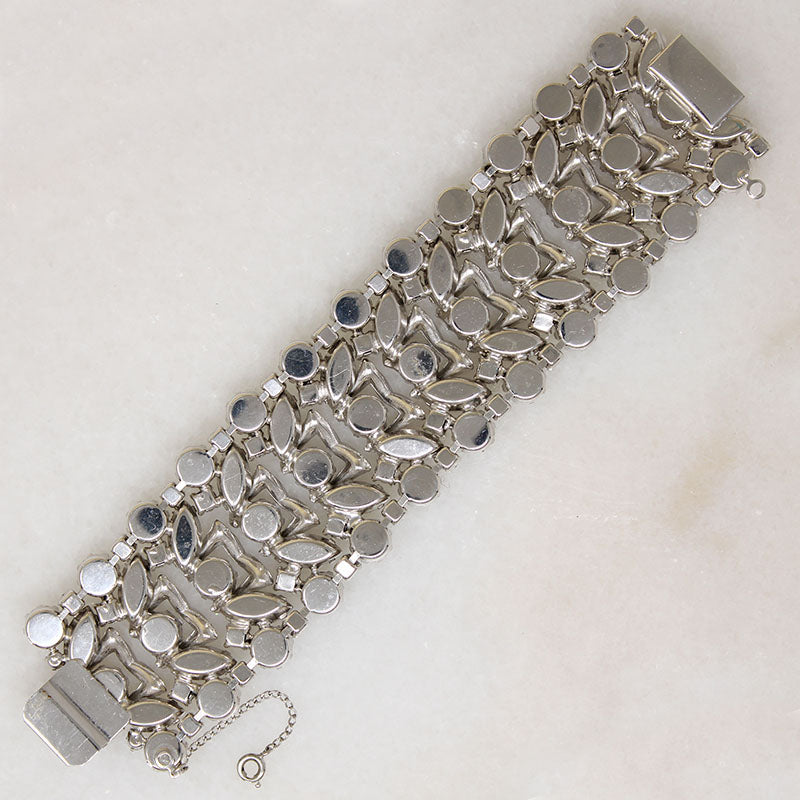 Fabulous Wide Rhinestone Costume Bracelet