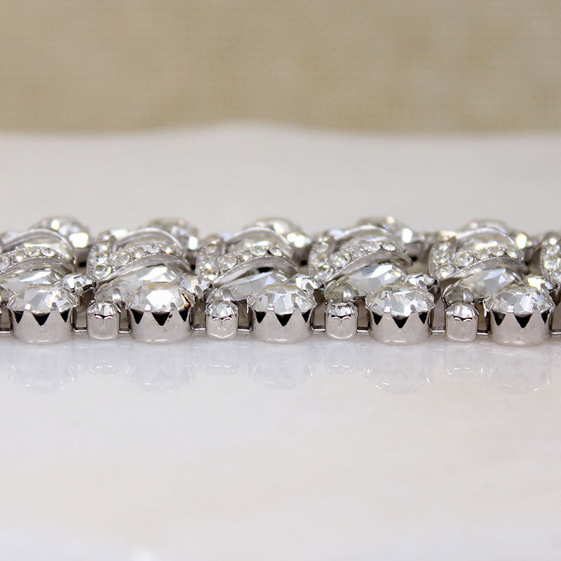 Fabulous Wide Rhinestone Costume Bracelet