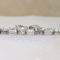 Round & Emerald Cut Crystal Eisenberg Bracelet