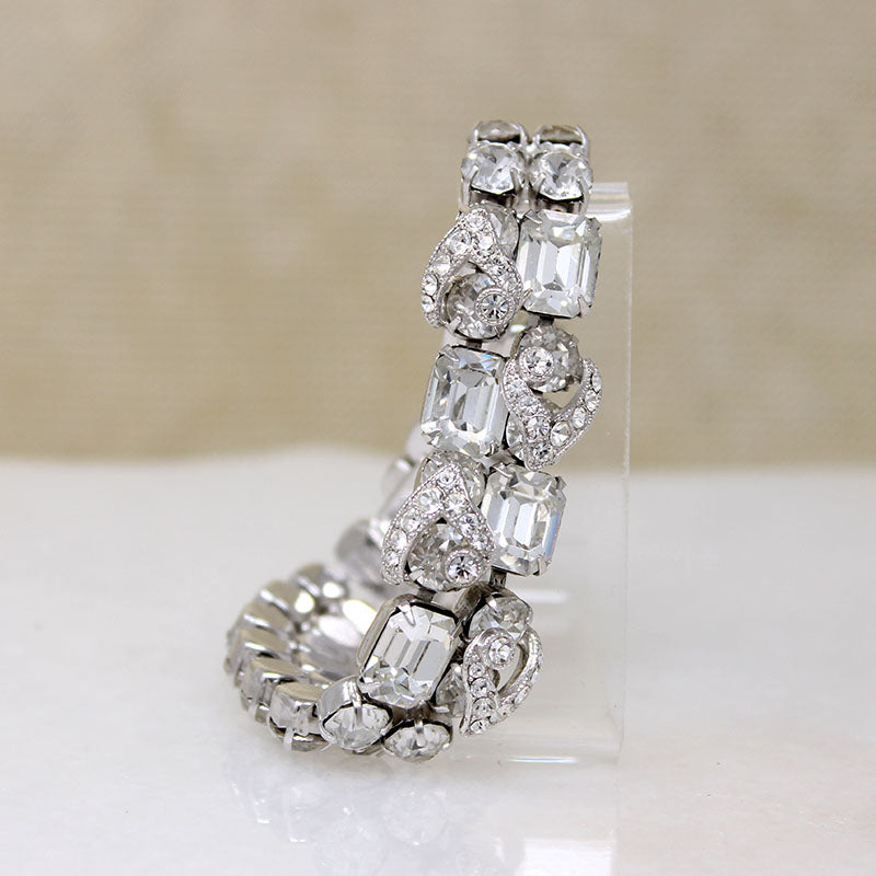 Sparkling Two Row Crystal Bracelet by Eisenberg