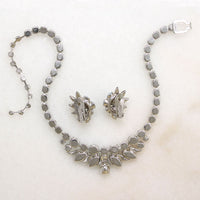 Aqua-Colored Crystal Eisenberg Ice Necklace & Earrings