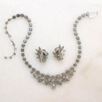 Aqua-Colored Crystal Eisenberg Ice Necklace & Earrings
