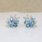 Aqua-Colored Crystal Eisenberg Ice Necklace & Earrings