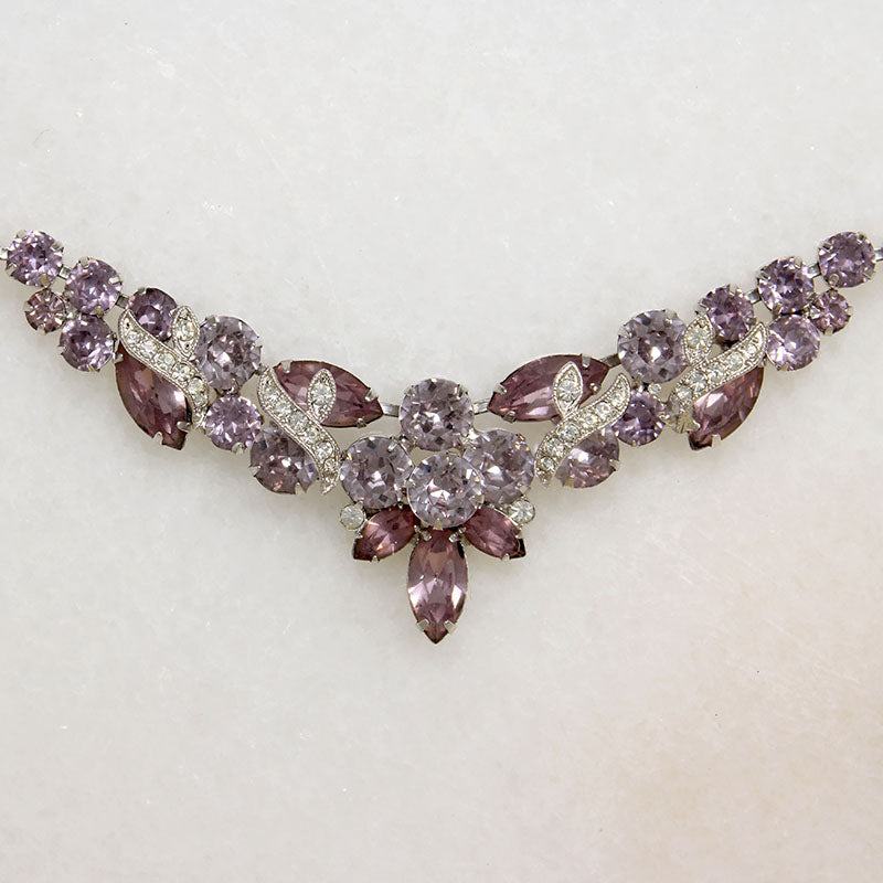 Lovely Lilac Eisenberg Ice Necklace & Earring Set