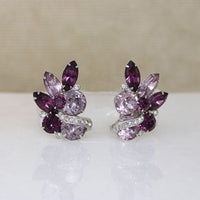 Purple Pinwheel Eisenberg Brooch & Earring Set