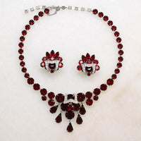 Scarlet Crystal Necklace & Earring Set by Eisenberg
