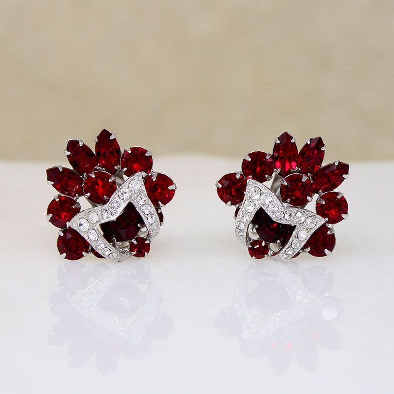 Scarlet Crystal Necklace & Earring Set by Eisenberg