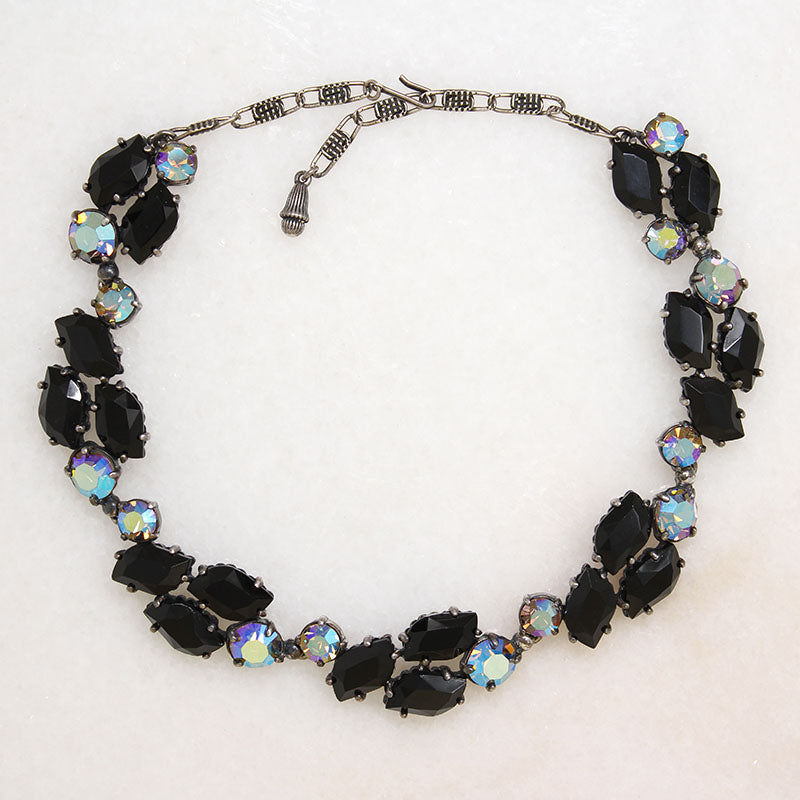 Dark Sparkle Rhinestone Necklace by Schiaparelli