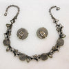 Beguiling Green Rose Necklace & Earrings Set by Schiaparelli