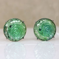 Beguiling Green Rose Necklace & Earrings Set by Schiaparelli