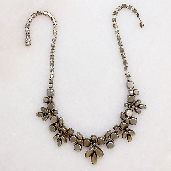 Exotic Orchids Austrian Crystal Necklace by Regency