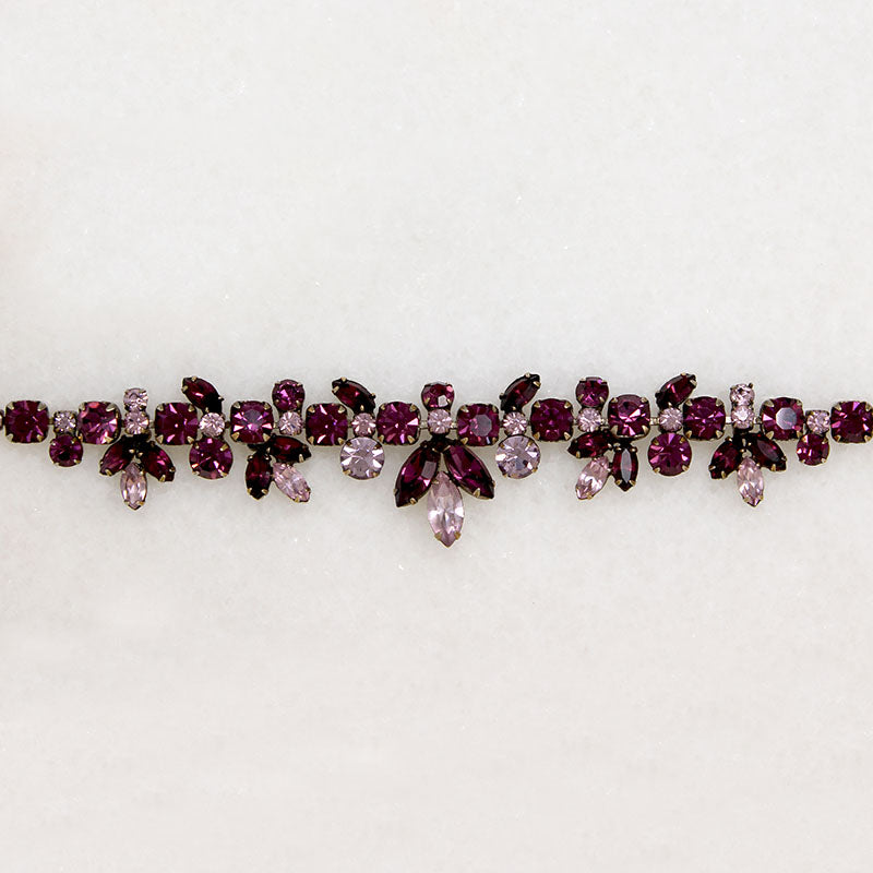 Exotic Orchids Austrian Crystal Necklace by Regency