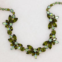 Gorgeous Green Austrian Crystal Necklace by Regency